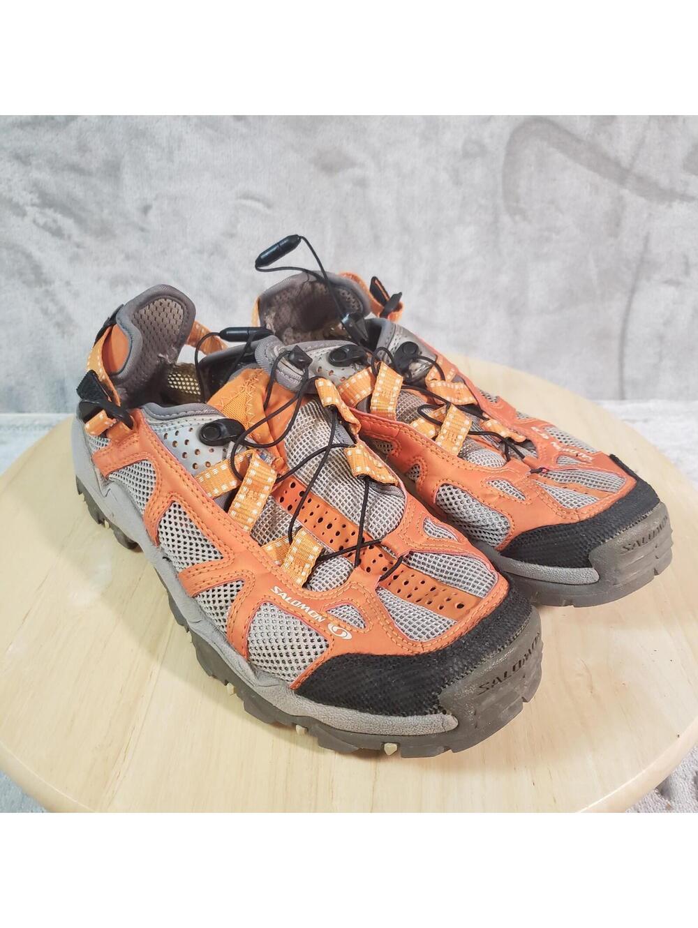 Salomon Men's Hiking Shoes Orange Gray Black US 8  MPN 872896